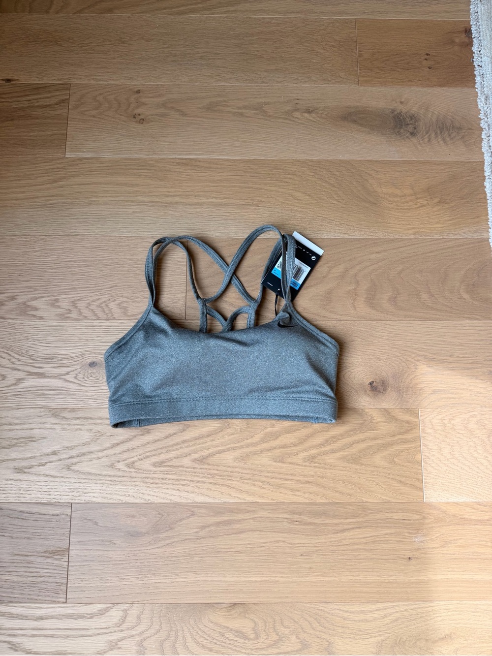 NWT Nike Women's Grey Strappy Sports Bralette - Comfort Support